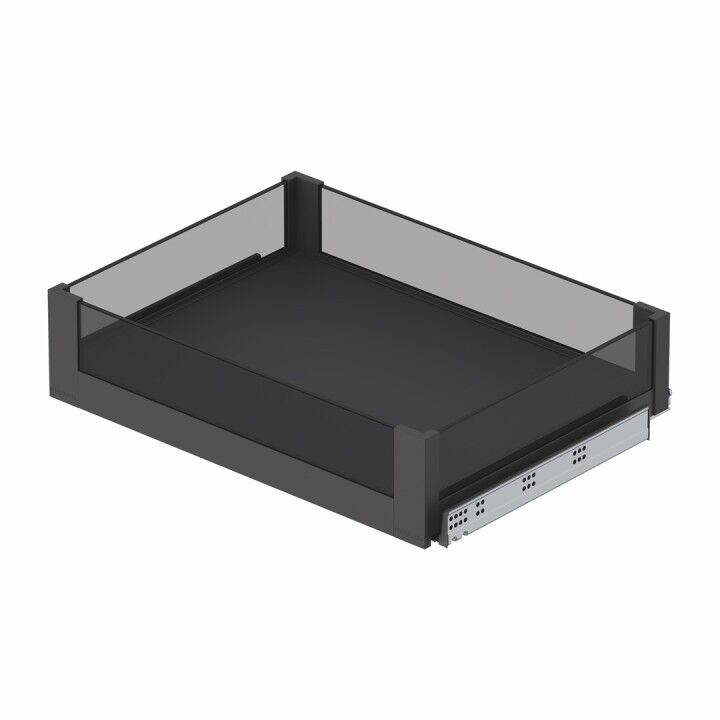 Premium Bağımsız Çift Açılım Gizli Raylı Çekmece 400 mm Antrasit
