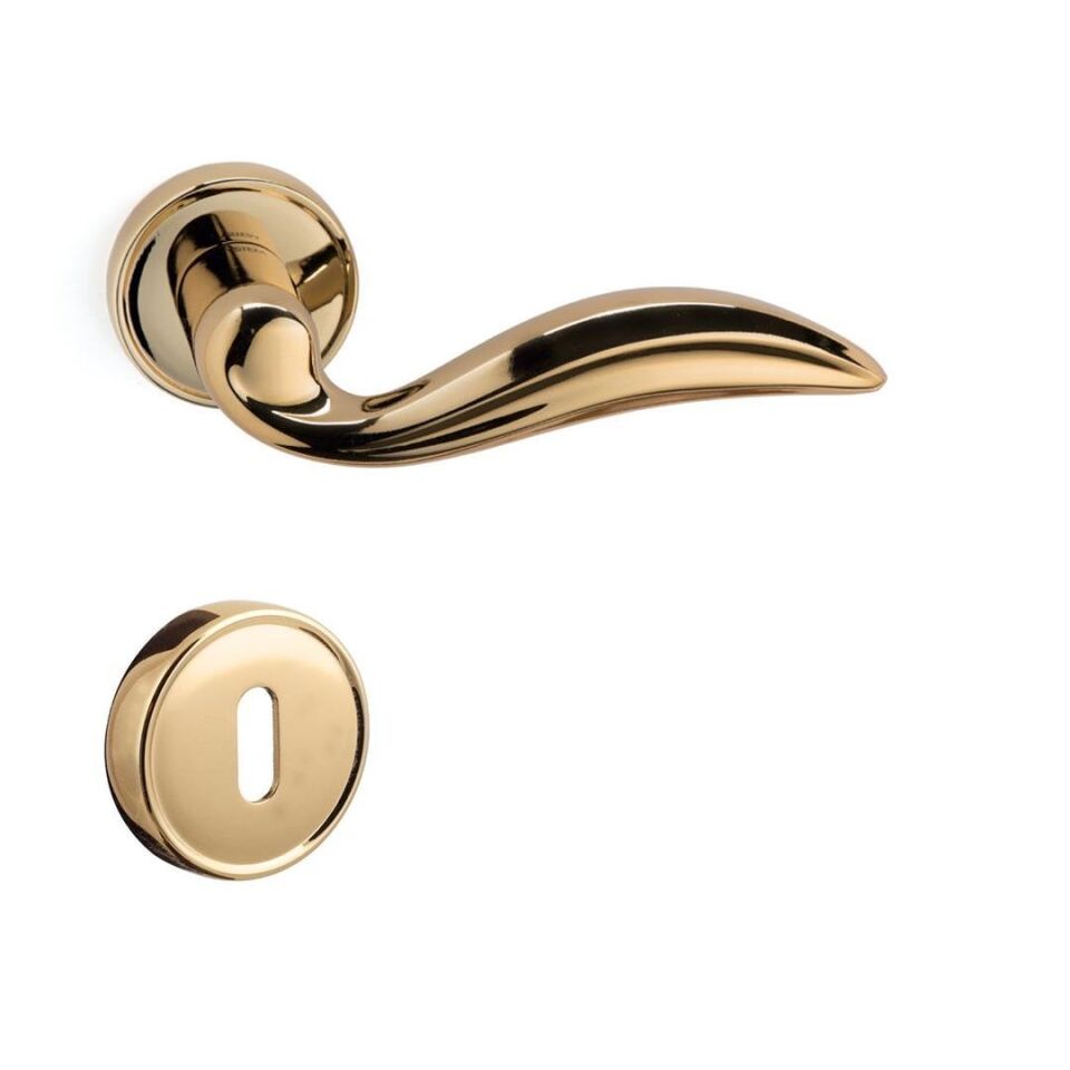 System DIANA Rozetli Kapı Kolu Gold Renk (HA126RO14 GL)