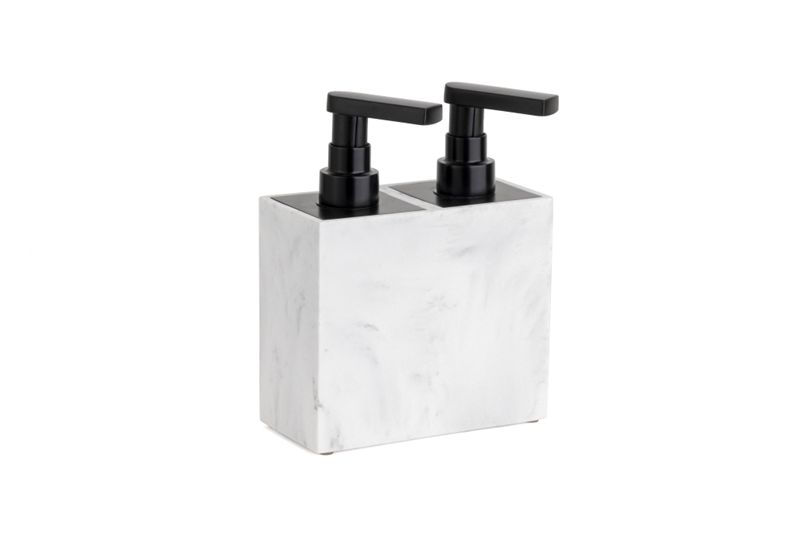 System BA2027 026 R3-AL6 Mermer Desenli İkili Sıvı Sabunluk