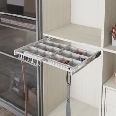 Plastik Kapaklı Teleskopik Raylı Aksesuarlık 600 mm