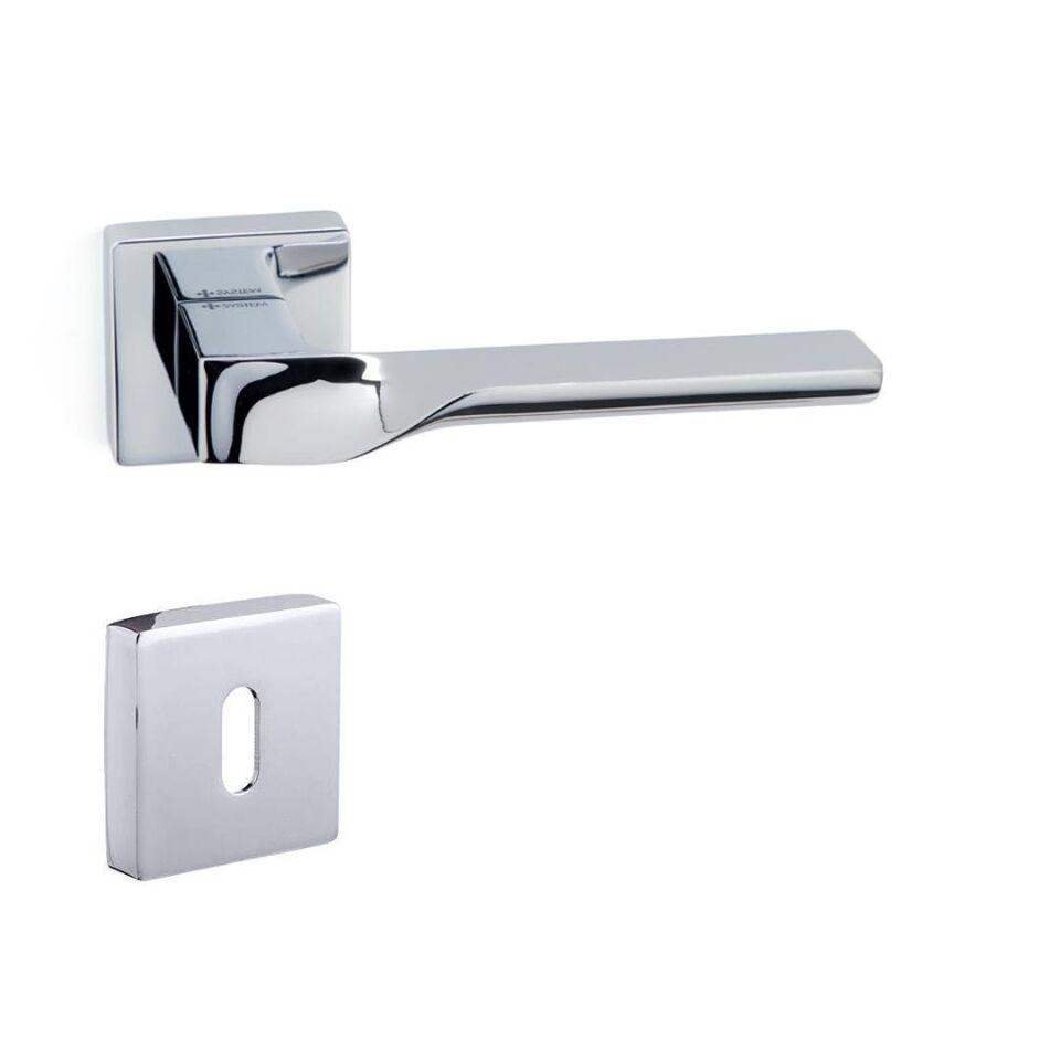 System SPİNAL Rozetli Kapı Kolu Krom Renk (HA120RO11 CR) Oda