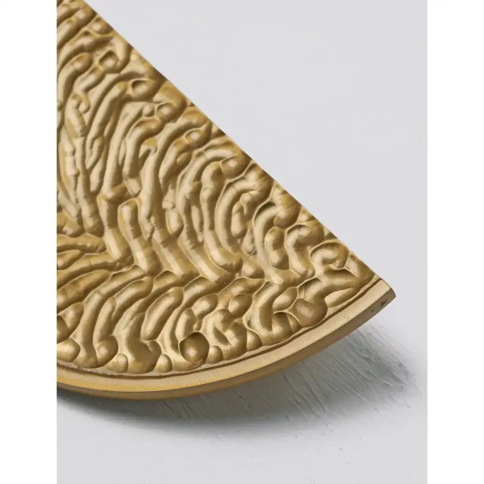 Vista D’oro Dalgalı Yarımay Mobilya Kulp Saten Altın