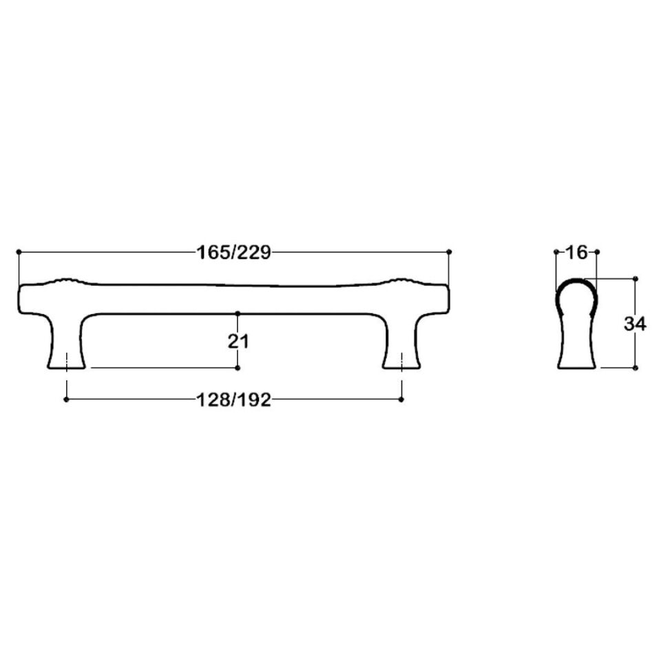 System 4323 Gold Renk Klasik Kulp 192 mm (SY4323 0192 GL)