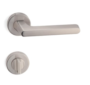 System TAVIRA Rozetli Kapı Kolu Nikel Saten Renk (HA101RO12 NB) WC