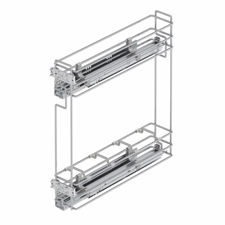 Gizli Raylı Şişelik (Çift Açılım) Tel 150 mm Krom - Sol