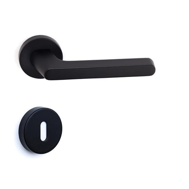 System TAVIRA Rozetli Kapı Kolu Siyah Renk (HA101RO12 AL6)