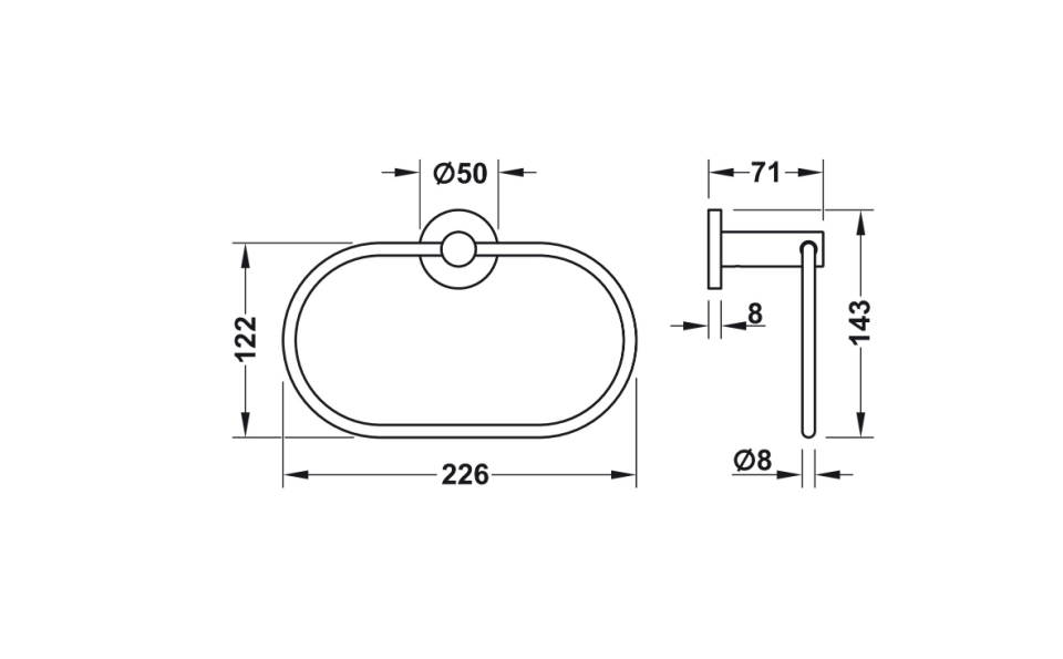 Havlu askısı, Yuvarlak