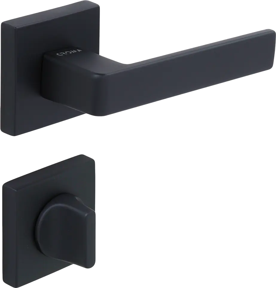Çebi 1105-9186 Eta-S Croma Kapı Kolu PC24 (Mat Siyah) - WC
