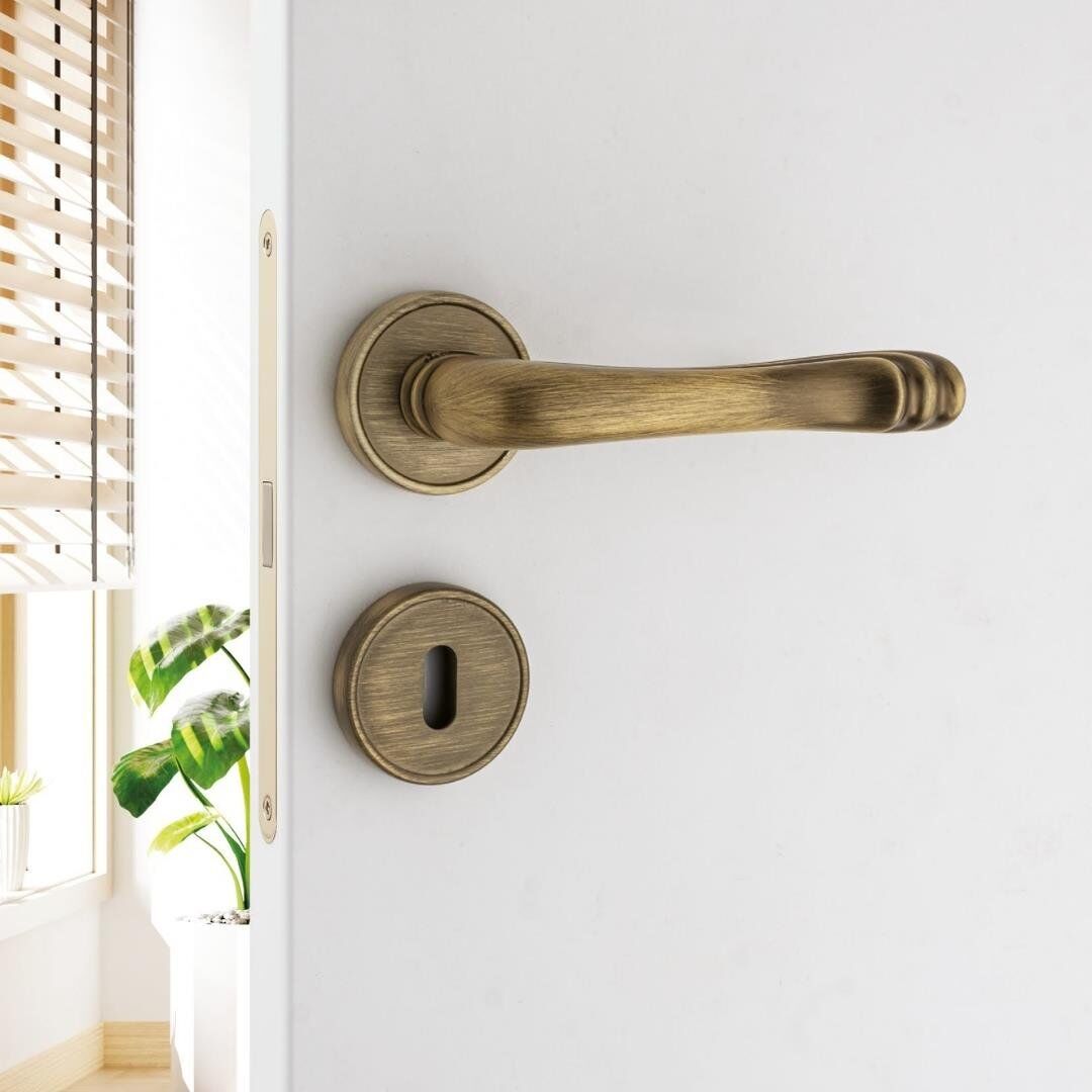 System VICTORIA Rozetli Kapı Kolu Antik Renk (HA129RO14 ABM) Oda