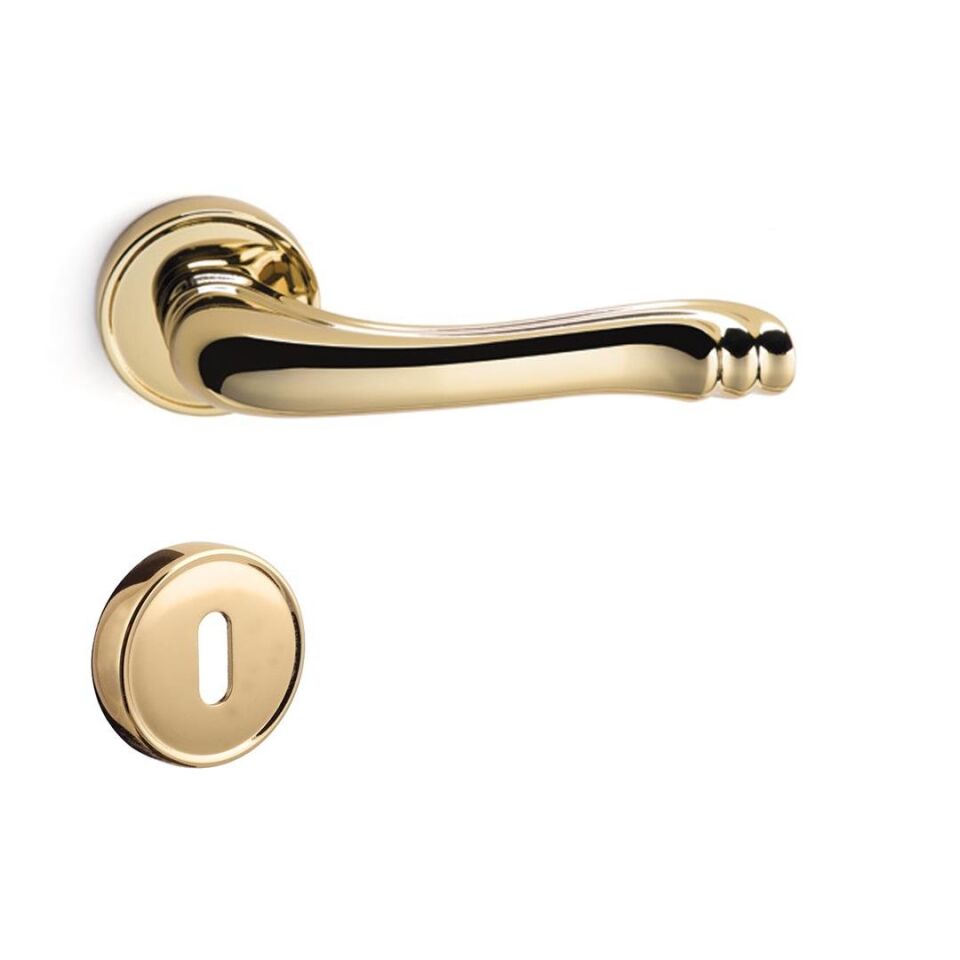 System VICTORIA Rozetli Kapı Kolu Gold Renk (HA129RO14 GL)