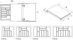 Çekmece İçi Fonksiyonel Kesme Tablası