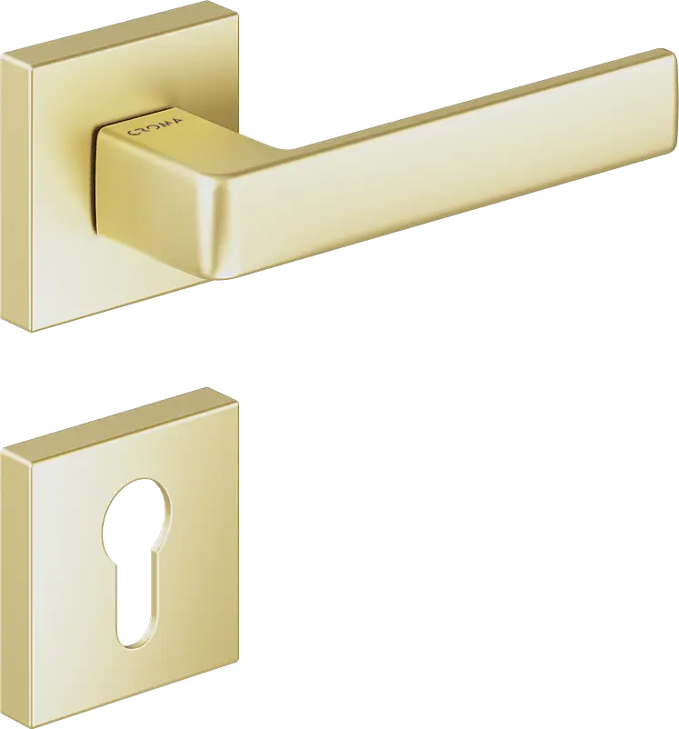 Çebi 1105-9186 Eta-S Croma Kapı Kolu PC35 (Mat Pirinç) - Yale