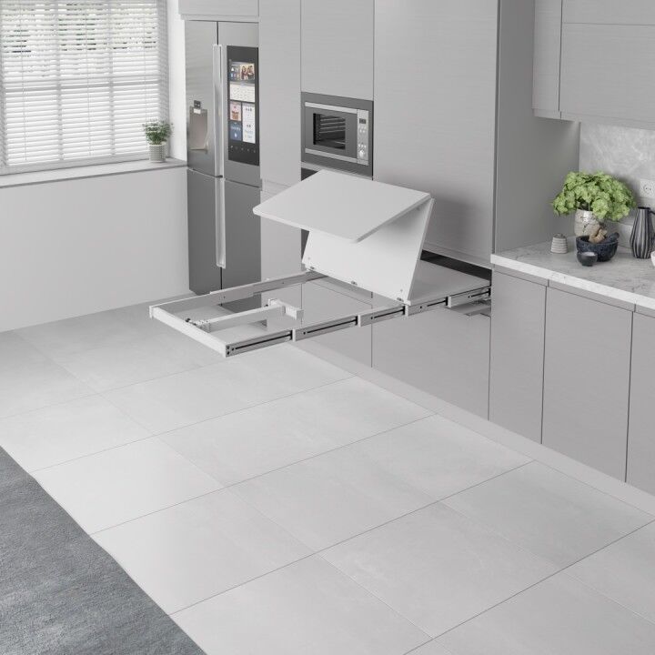 Ayaklı Katlanır Masa Mekanizması 600 mm Beyaz