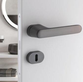 System AKIK Rozetli Kapı Kolu Füme Renk (HA202RO16 BBN)