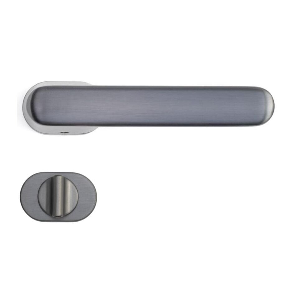 System AKIK Rozetli Kapı Kolu Füme Renk (HA202RO16 BBN)