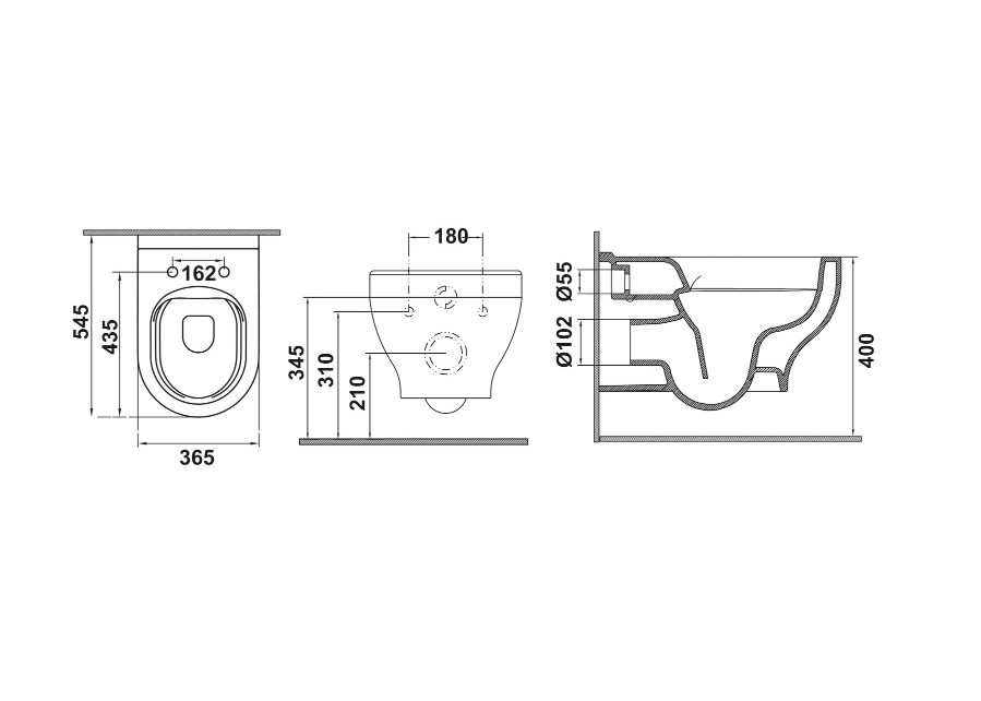 Asma Klozet, HÄFELE ATLAS WALL R55