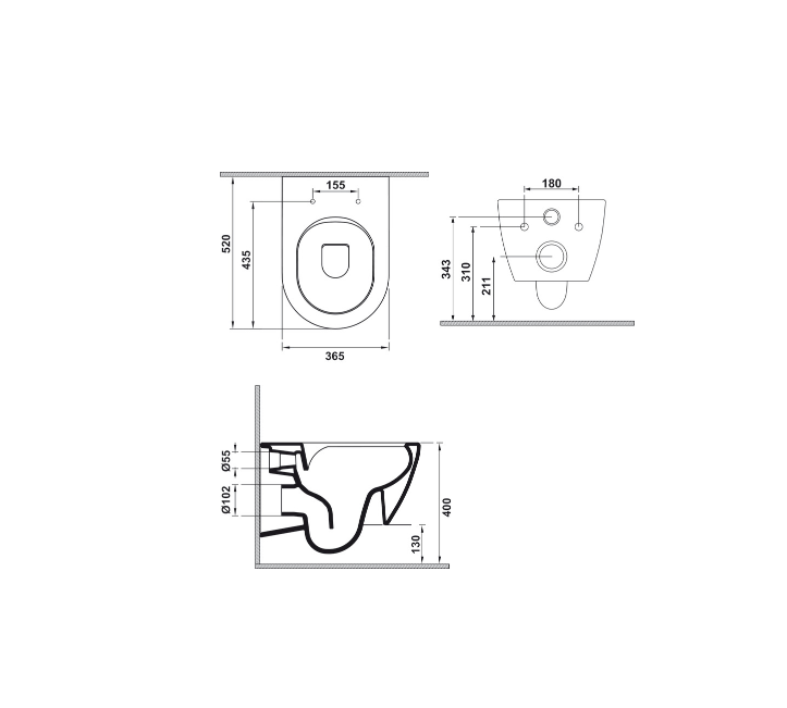 Asma Klozet, Parlak beyaz