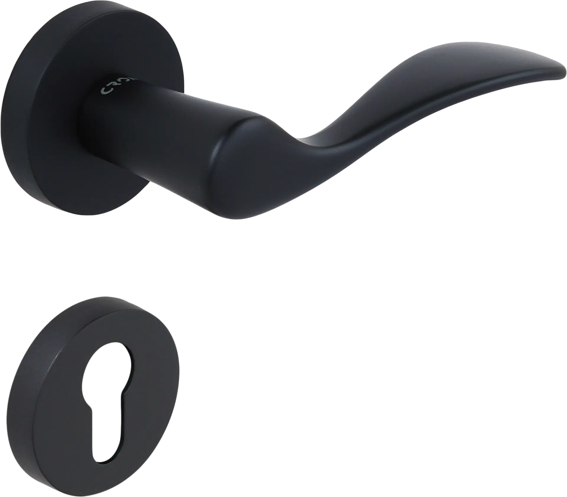 Çebi 1104-9188 Eva Croma Kapı Kolu PC24 (Mat Siyah) - Yale