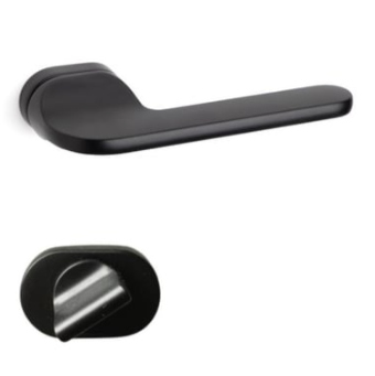 System JASPER Rozetli Kapı Kolu Siyah Renk (HA203RO16 AL6)