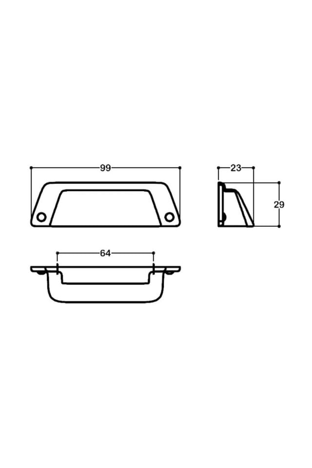 System 64 mm Krom Renk Tas Kulp (SY4529 0064 CR)