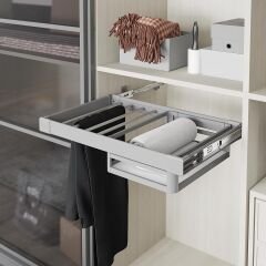 Teleskopik Raylı Alüminyum Çekmeceli Pantolonluk 700 mm