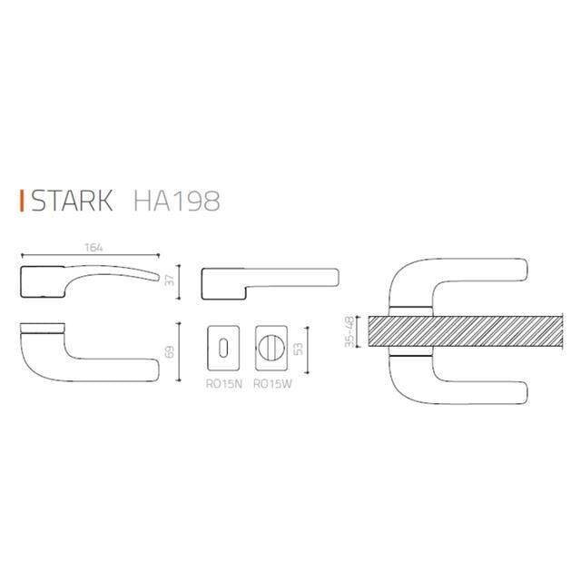 System STARK Rozetli Kapı Kolu Krom Renk (HA198RO15 CR)