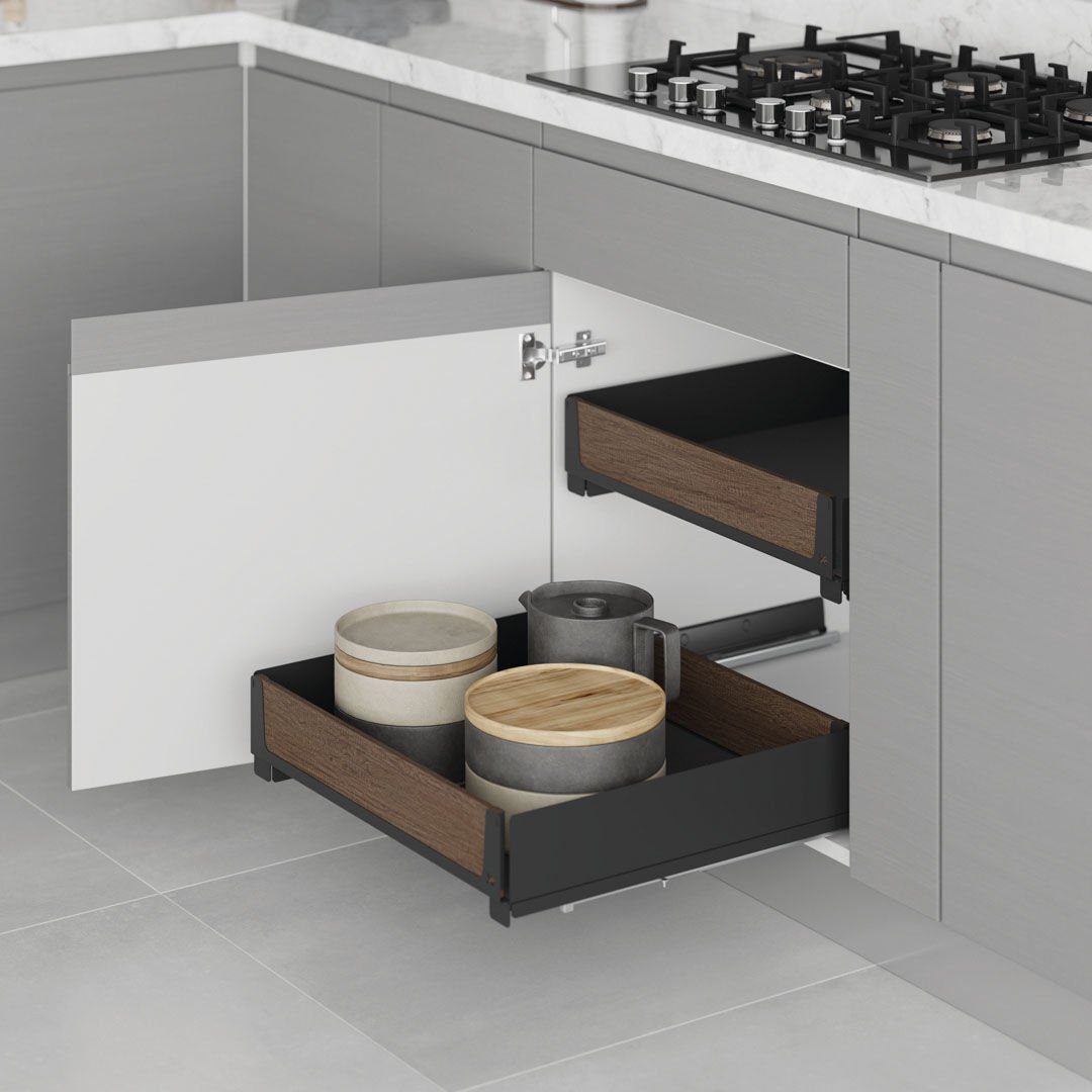 Unique Wood Bağımsız Çift Açılım Gizli Raylı Çekmece