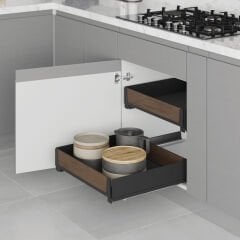 Unique Wood Bağımsız Çift Açılım Gizli Raylı Çekmece