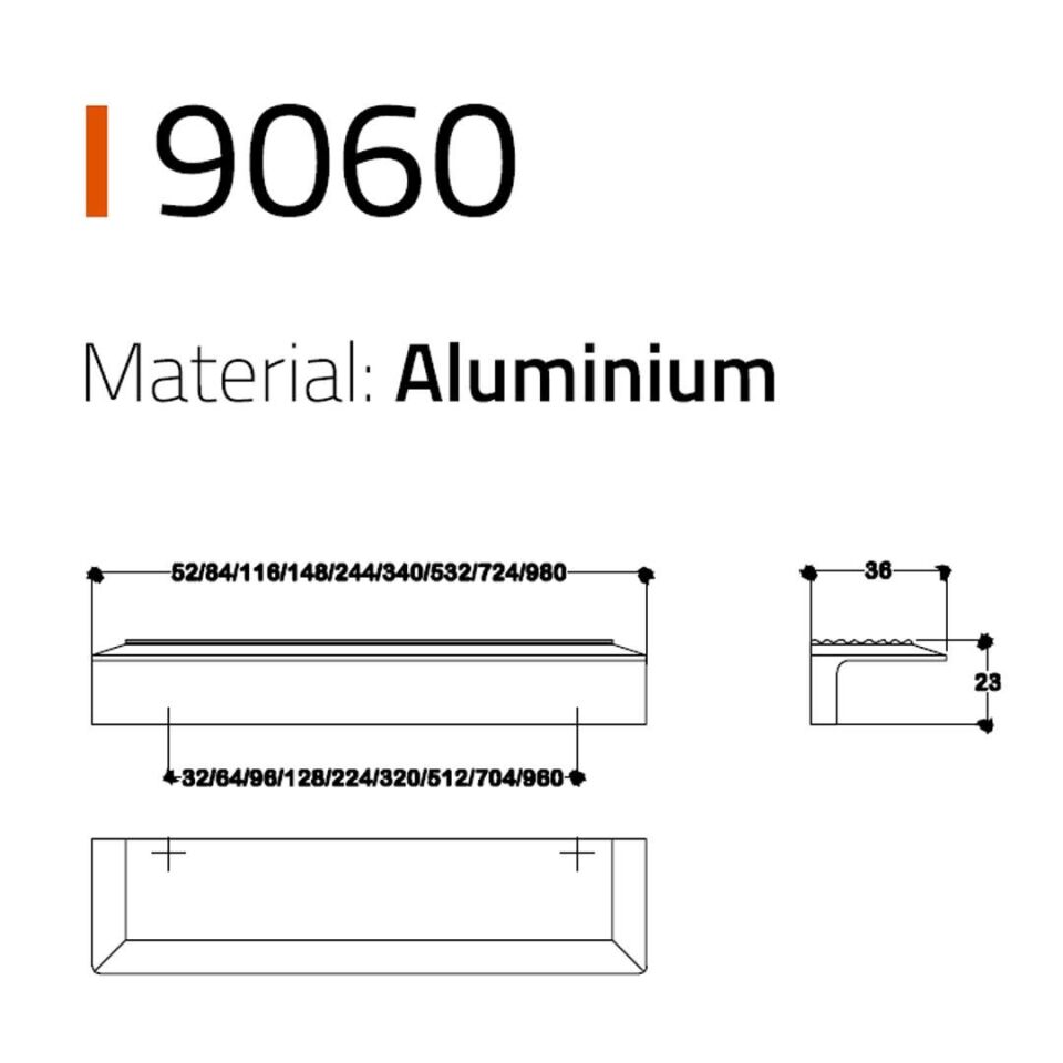 System 9060 Antik Renk Modern Kulp 224 mm (SY9060 0224 ABM)