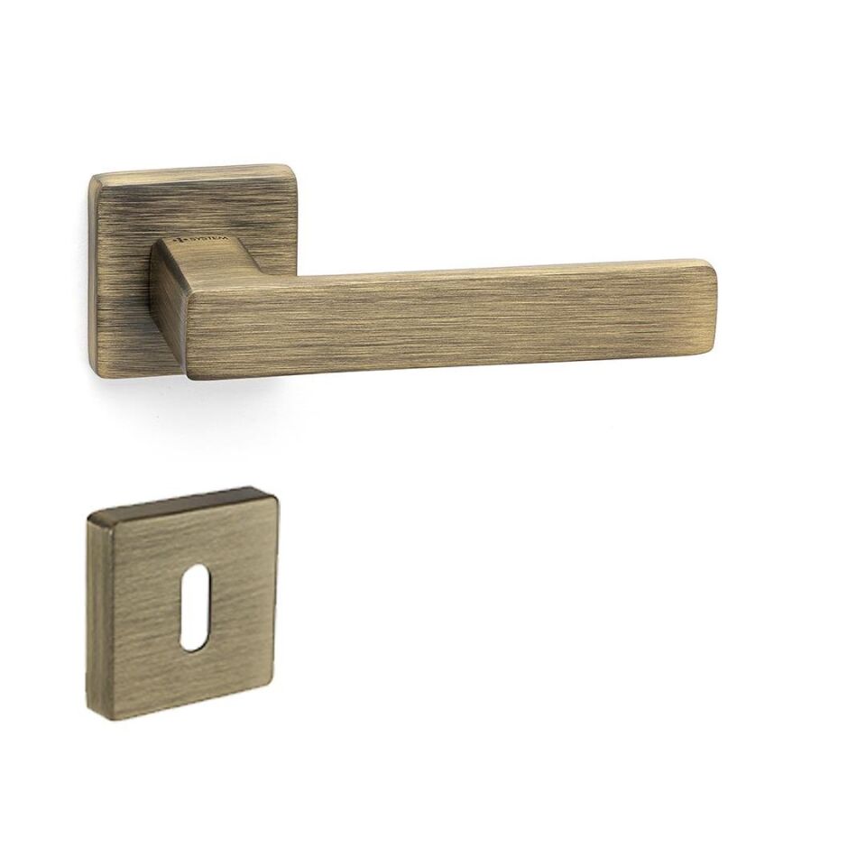 System FOSIL Rozetli Kapı Kolu Antik Renk (HA124RO11 ABM)