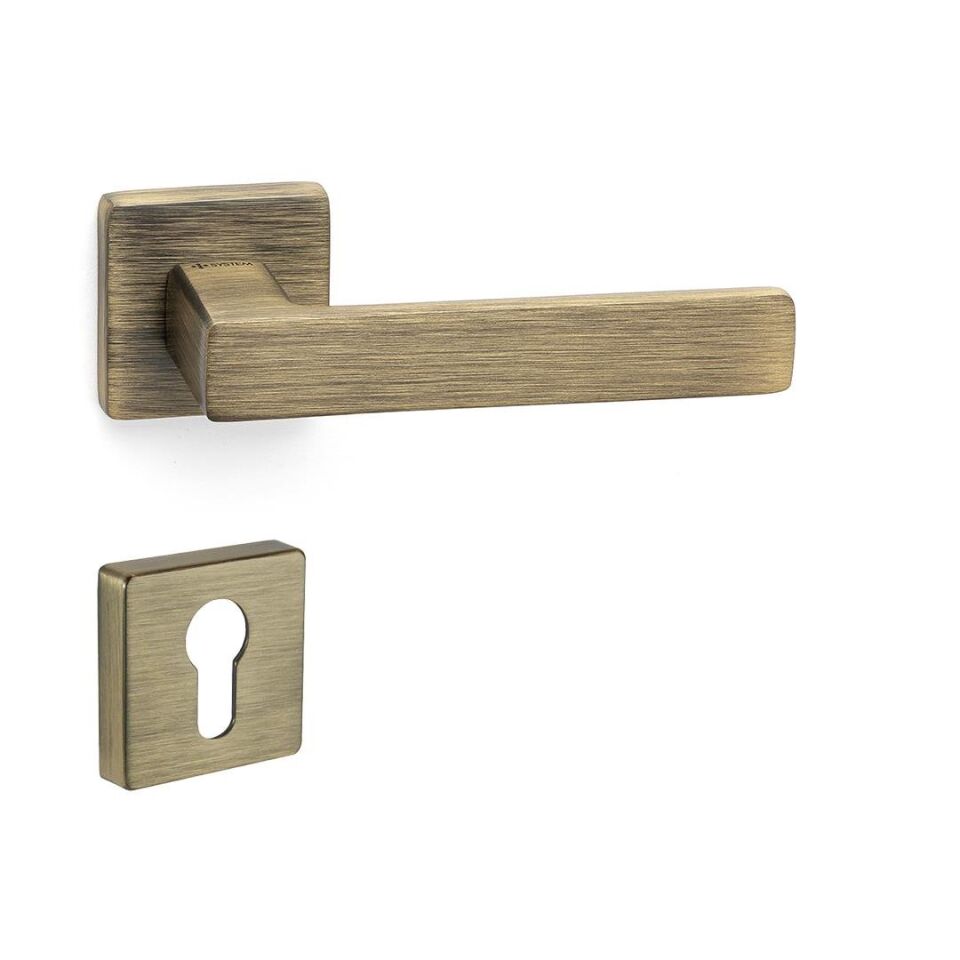 System FOSIL Rozetli Kapı Kolu Antik Renk (HA124RO11 ABM)