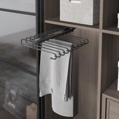 Tavan Bağlantılı Raylı Pantolon Askısı