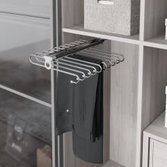 Tavan Bağlantılı Raylı Pantolon Askısı