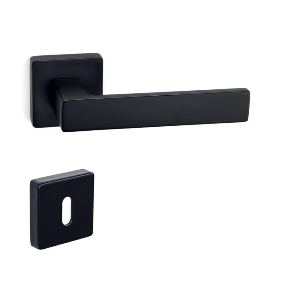 System FOSIL Rozetli Kapı Kolu Siyah Renk (HA124RO11 AL6)