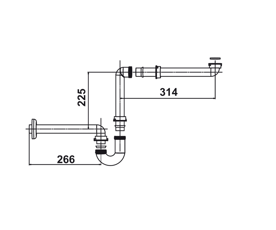 Lavabo Sifonu, Z Tipi, Plastik
