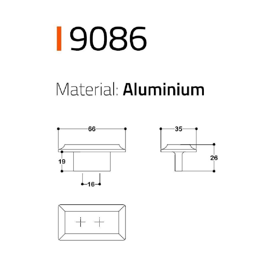 System 16 mm Füme Renk Kulp (SY9086 0016 BBN)