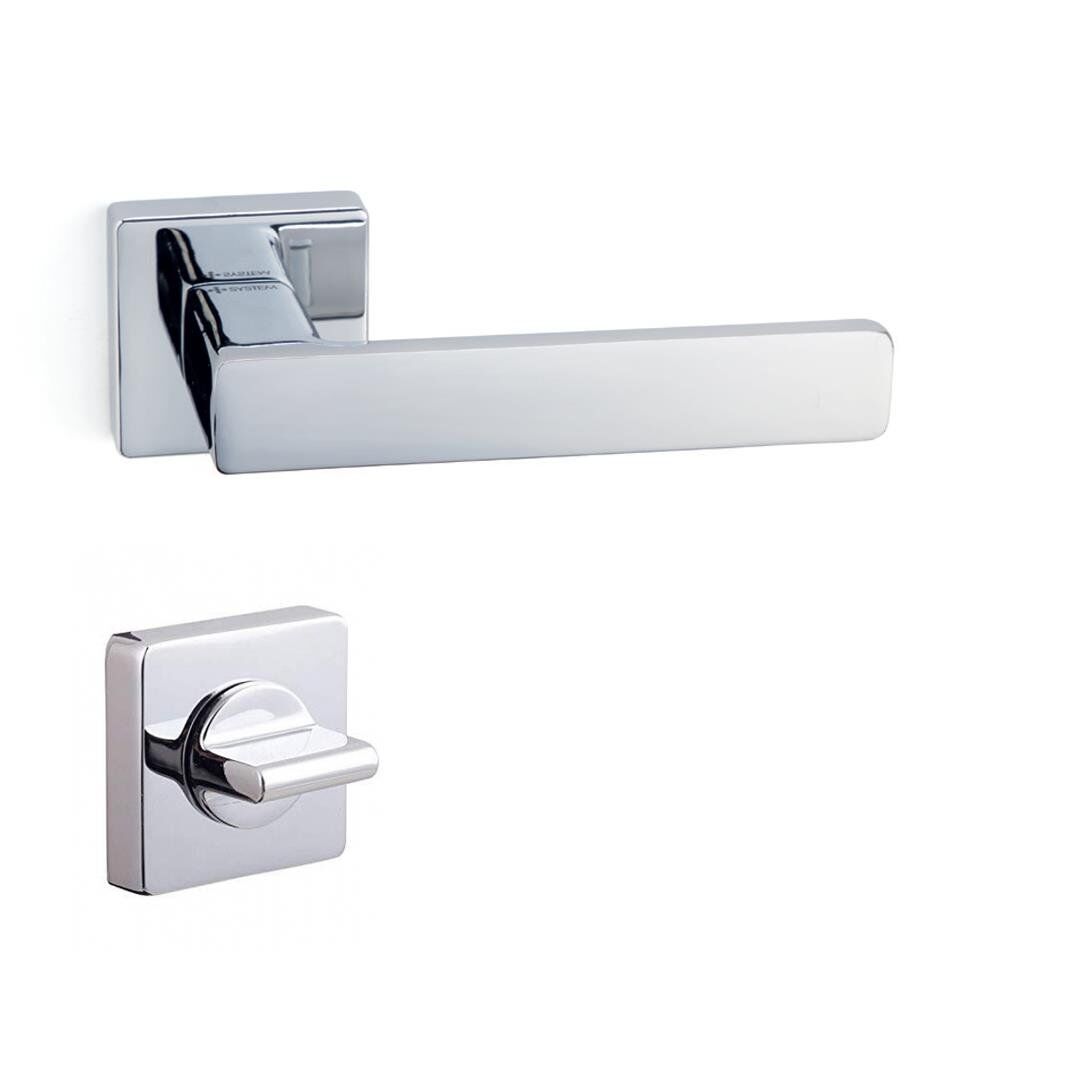 System FOSIL Rozetli Kapı Kolu Krom Renk (HA124RO11 CR) WC