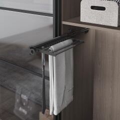 Raylı Alüminyum Pantolonluk Askılı Kravatlık