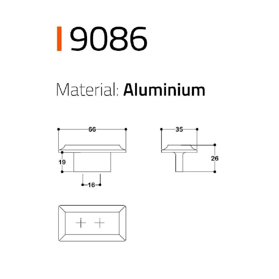 System 16 mm Krom Renk Kulp (SY9086 0016 CR)