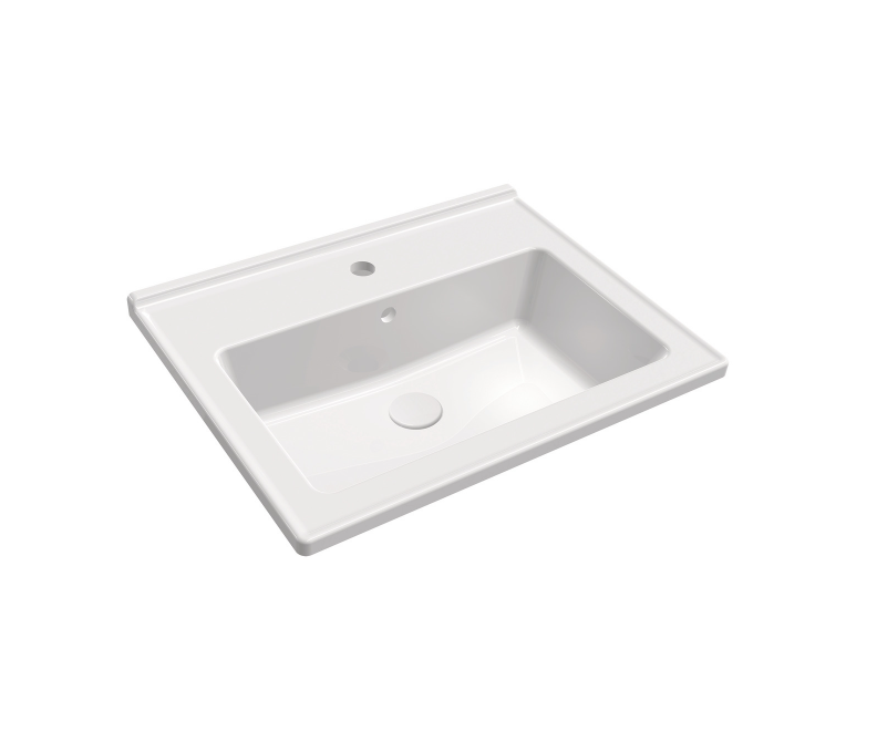 Etajerli Lavabo, LEONIS 60, parlak beyaz