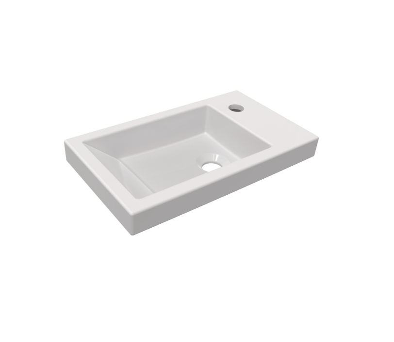 Mobilya Uyumlu Lavabo, MINIMAL, parlak beyaz