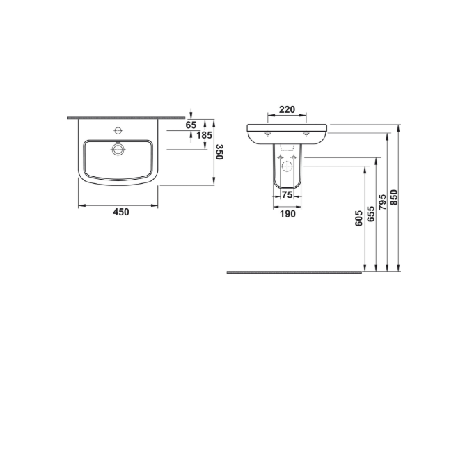 Lavabo, GLOW, parlak beyaz