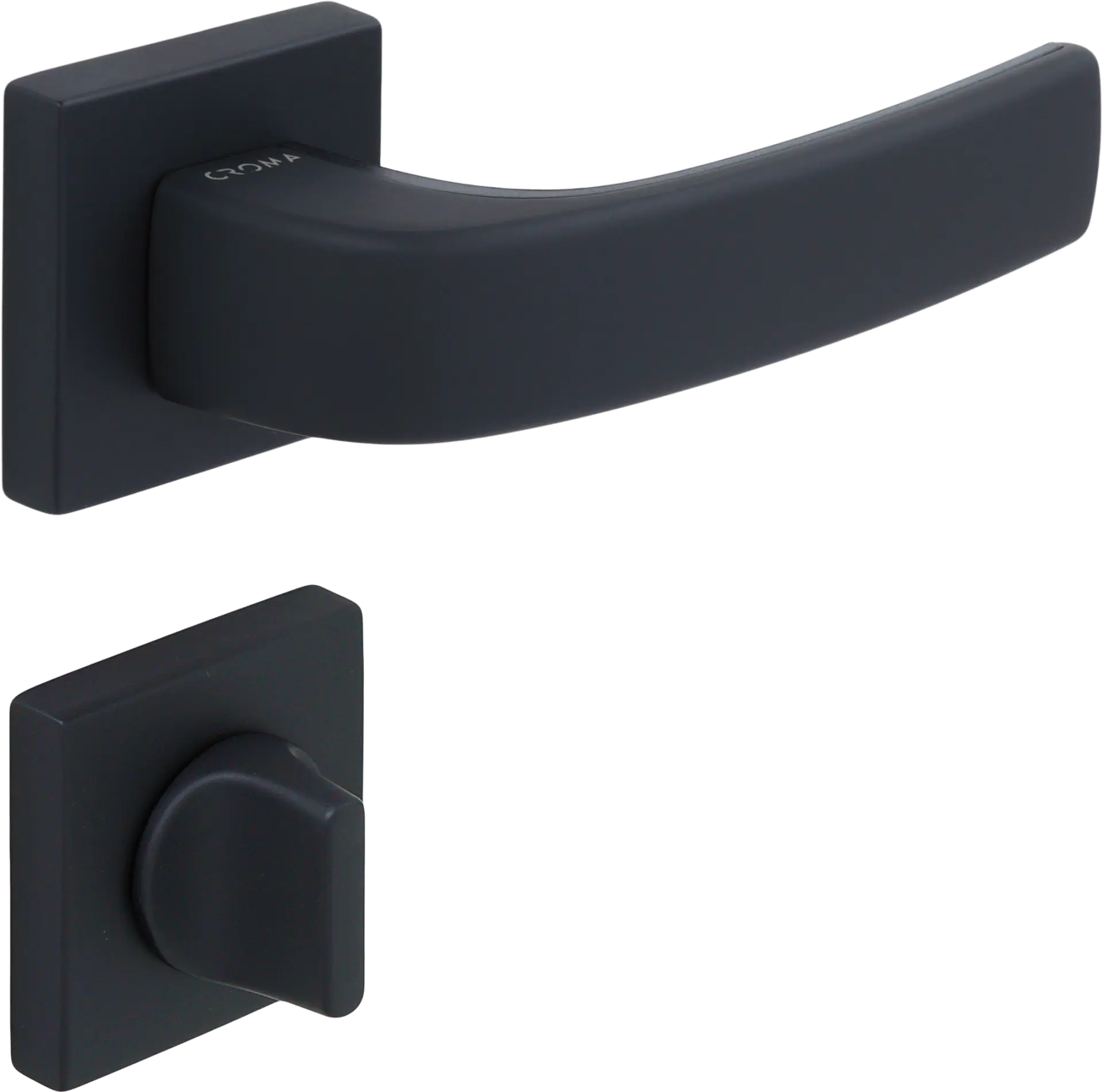 Çebi 1101-9186 Pera-S Croma Kapı Kolu PC24 (Mat Siyah) - WC