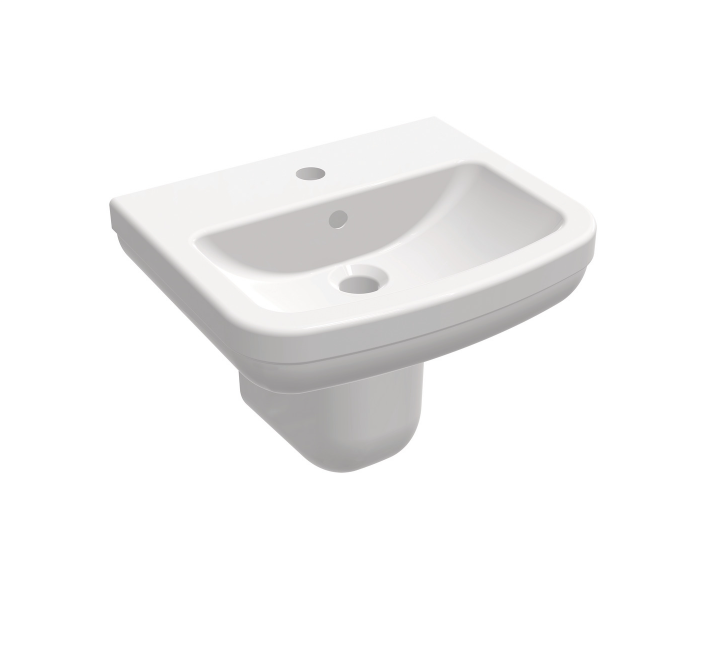 Häfele Glow Yarım Ayak Lavabo Parlak Beyaz