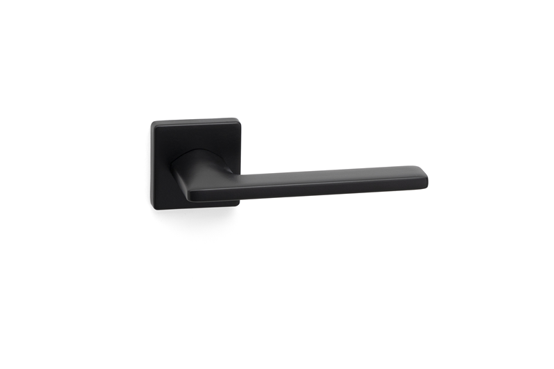 System SLIM Rozetli Kapı Kolu Siyah Renk (HA208RO11 AL6)