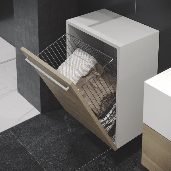 Kapağa Monte Çamaşır Sepeti 300 mm Crom