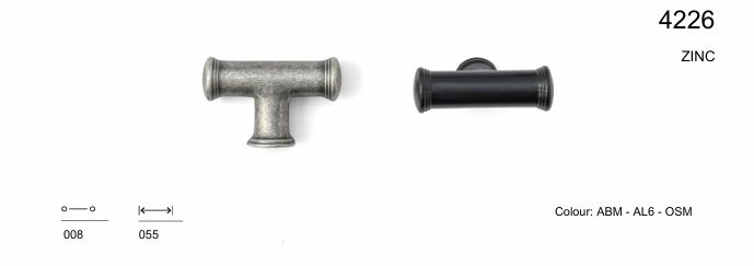 System 8 mm Siyah Renk Kulp (SY4226 0008 AL6)