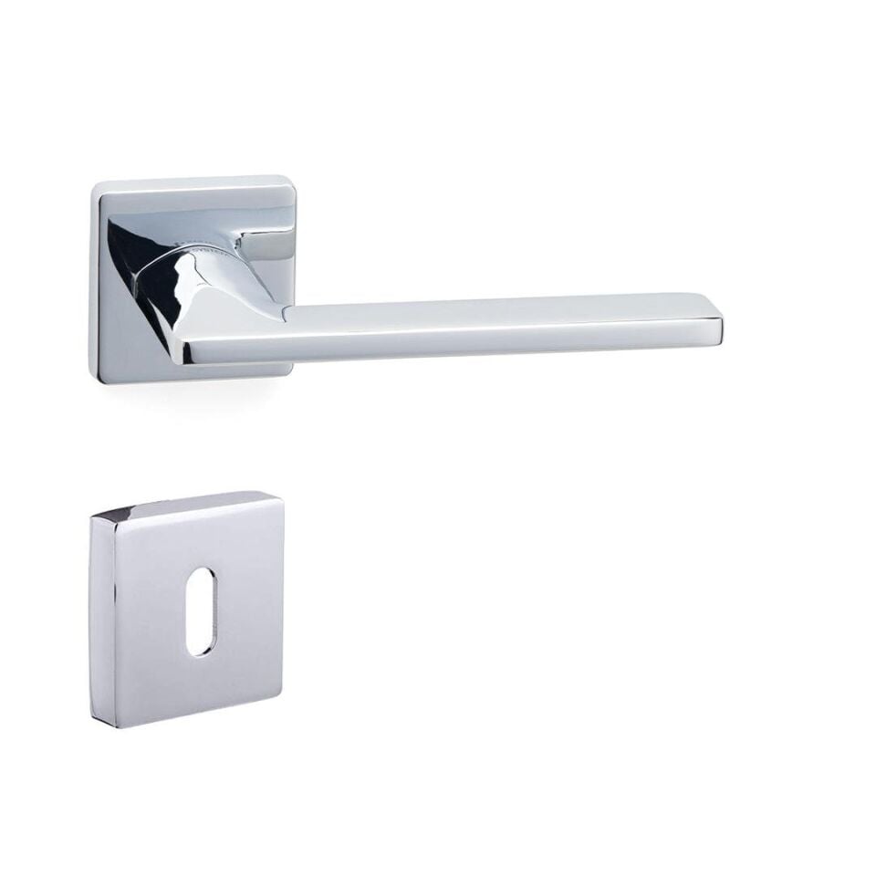 System SLIM Rozetli Kapı Kolu Krom Renk (HA208RO11 CR)