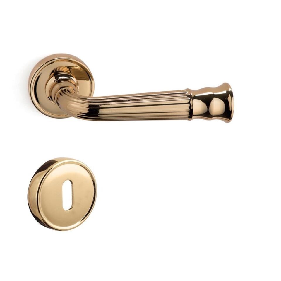 System DESPINA Rozetli Kapı Kolu Gold Renk (HA132RO14 GL)