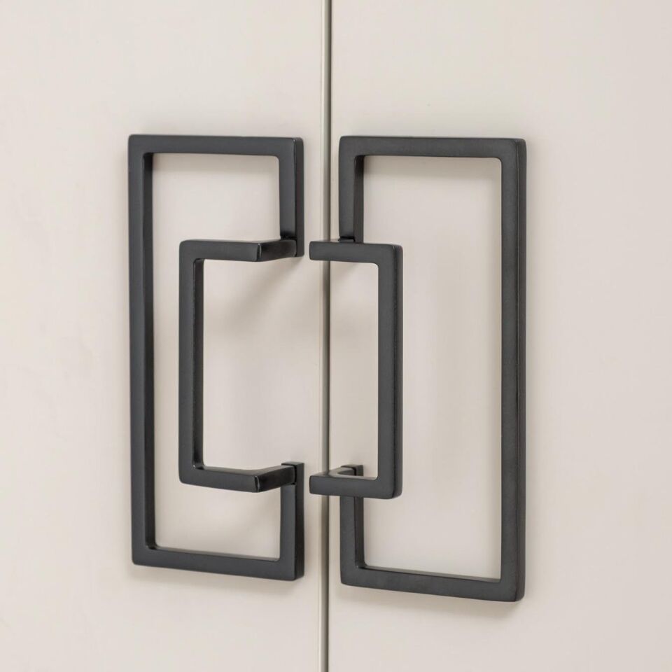 System 4704 Siyah Renk Modern Yarım Kulp 96 mm (SY4704 0096 AL6)